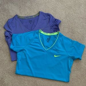 TWO Nike Pro V Neck T Shirt